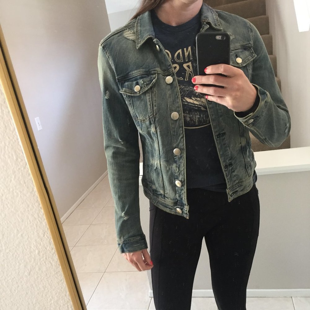 Distressed Denim Jacket